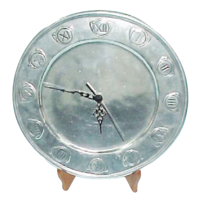 Table Round Clock / Pewter Décor