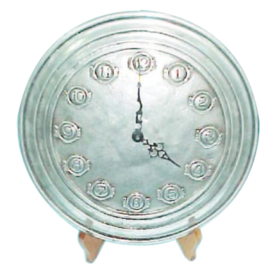 Table Round Clock / Pewter Décor