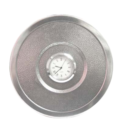 Table Round Clock / Pewter Décor