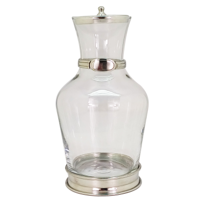 Glass Carafe / Pewter Décor w/Lid