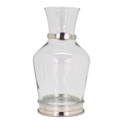 Glass Carafe / Pewter Décor w/Lid