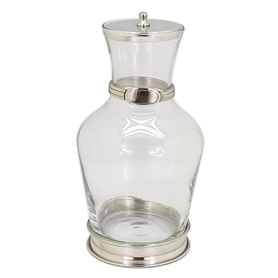 Glass Carafe / Pewter Décor w/Lid