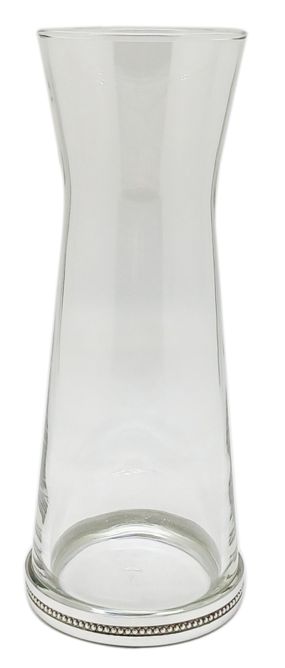 Glass Carafe / Pewter Grape Décor