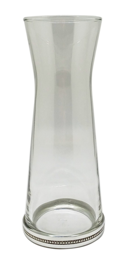 Glass Carafe / Pewter Grape Décor