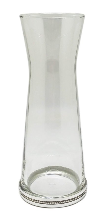 Glass Carafe / Pewter Grape Décor