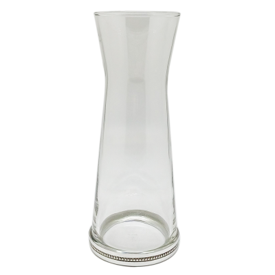 Glass Carafe / Pewter Grape Décor