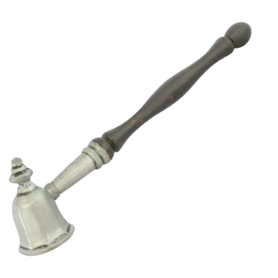 Pewter Candle Snuffer_Wood Handle