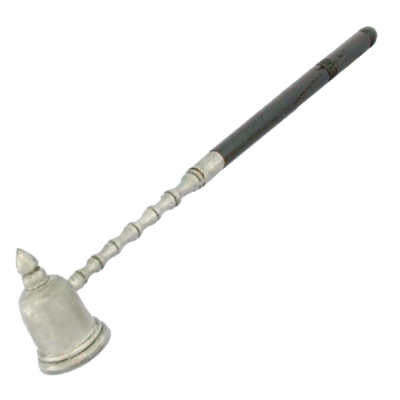 Pewter Candle Snuffer_Wood Handle