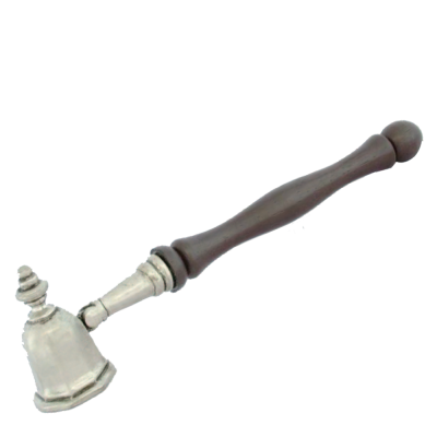 Pewter Candle Snuffer_Wood Handle