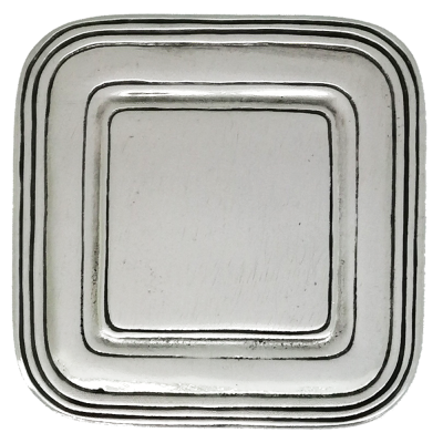 Pewter Set Coaster 6 pcs. With Caddy