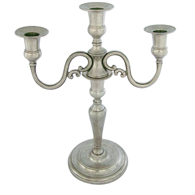 Pewter Candleholder 3 lights