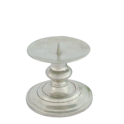 Pewter Pillar Candleholder - Short.
