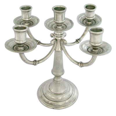 Pewter Candleholder 5 lights
