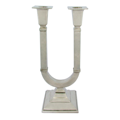 Pewter Candleholder 2 lights