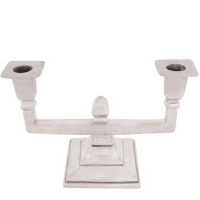 Pewter Candleholder 2 lights