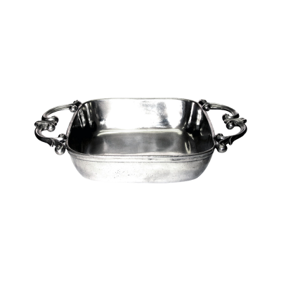 Pewter Rectangle Bowl 27 cms. w/ Handle