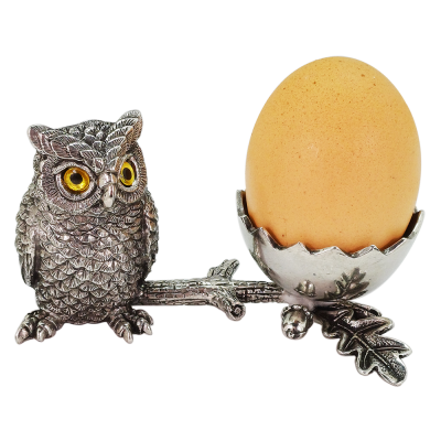 Pewter Egg Holder_OWL