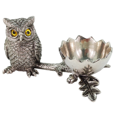 Pewter Egg Holder_OWL