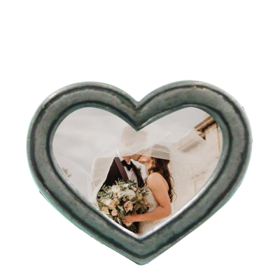 Pewter Heart Shape Photo Frame