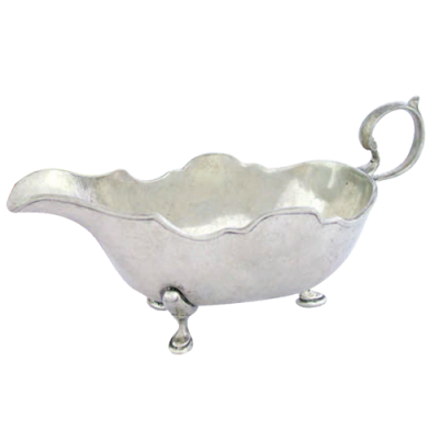 Pewter Gravy Boat W/ Leg
