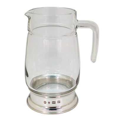 Glass Jug / Pewter Décor 50 oz.