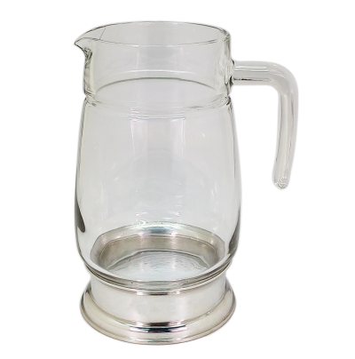 Glass Jug / Pewter Décor 50 oz.