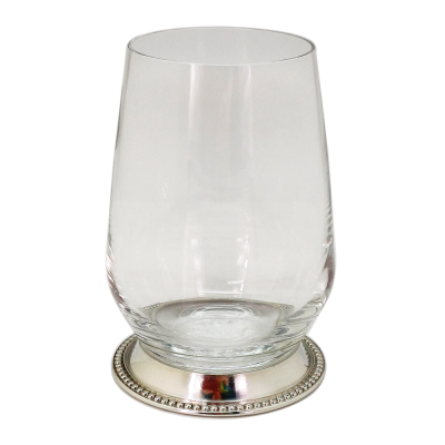 LEXINGTON HI BALL GLASS PEWTER Bead BASE, 370 ML.