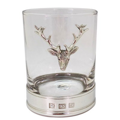 Brandy Glass w/ Pewter Base_Deer