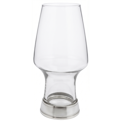 BEER GLASS_CRAFTMHAN TUMBLER w/PEWTER BASE