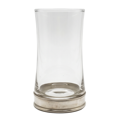 WATER GLASS_ALOHA w/PEWTER BASE