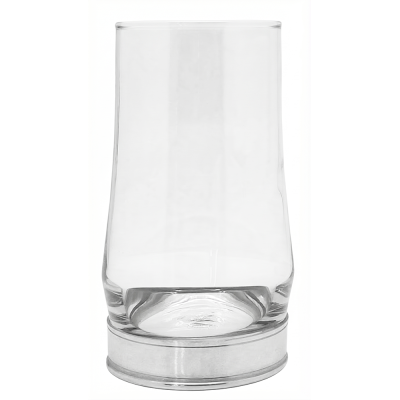 WATER GLASS_ SCIROCCO HI BALL w/PEWTER BASE
