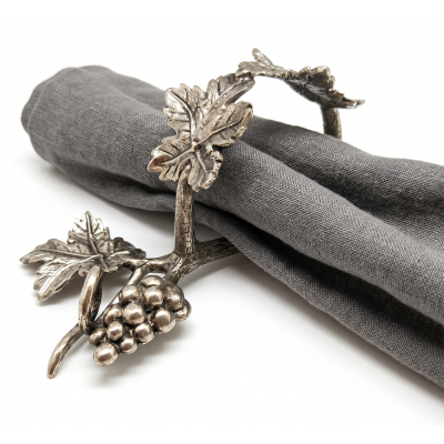 Pewter Napkin Holder_Grape