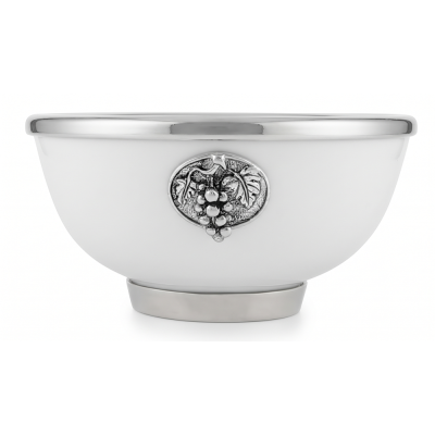 Porcelain Bowl 13 cms. w/Pewter Décor_Grape