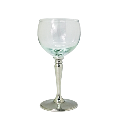 Wine Glass w/ Pewter Stem