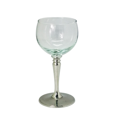 Wine Glass w/ Pewter Stem