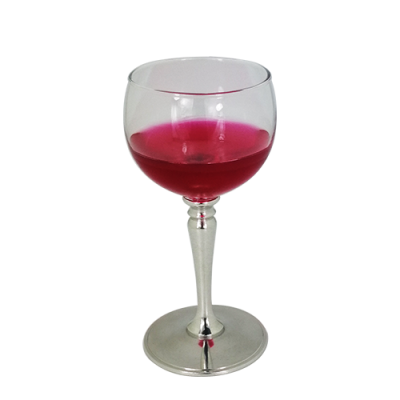 Wine Glass w/ Pewter Stem