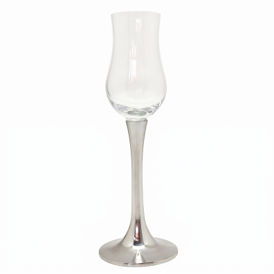 Tulip Glass Pewter Leg
