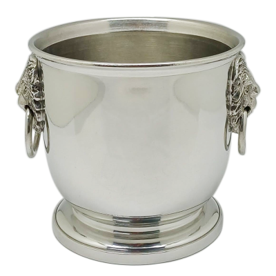 Pewter Ice Bucket_Lion Handle