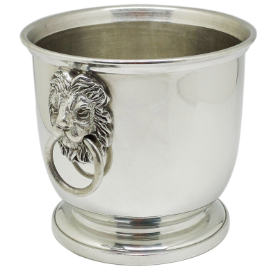 Pewter Ice Bucket_Lion Handle