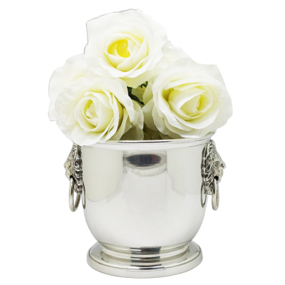 Pewter Ice Bucket_Lion Handle