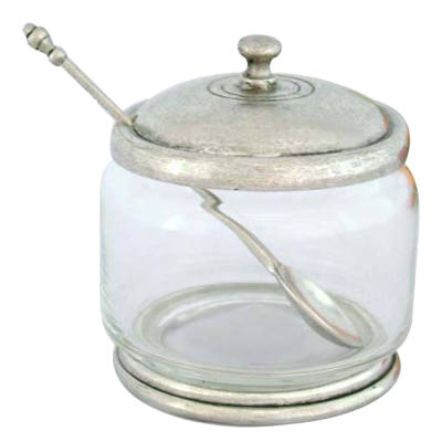 Glass Jam Jar w/Spoon
