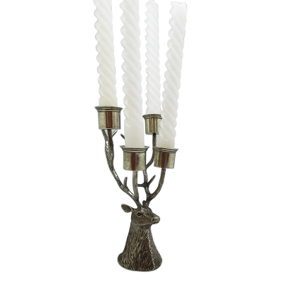 Pewter Night CandleHolder 4 light_Deer