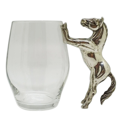 SANTE STEMLESS WINE GLASS Pewter Horse 465 ml