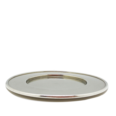 Porcelain Tea Coffee Cup 250 cc. & Saucer 16 cm / Pewter D-Ring House