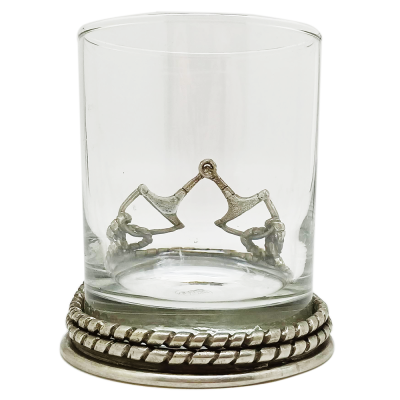 Brandy Glass w/ Pewter D-Ring Horse Base