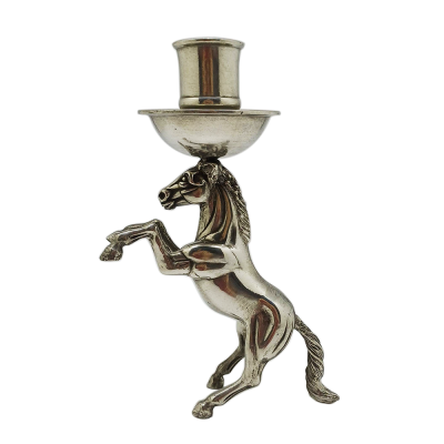 Pewter Candle Stick_Horse