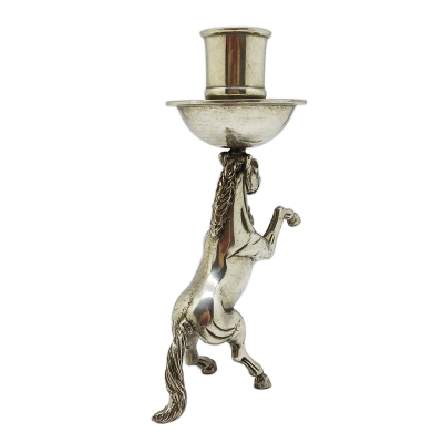 Pewter Candle Stick_Horse