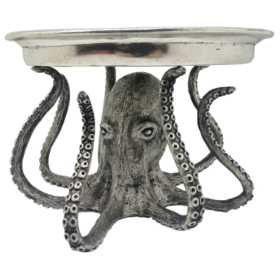 Pewter Octupus and Tray