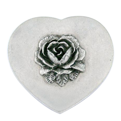 Pewter Heart Box_Rose