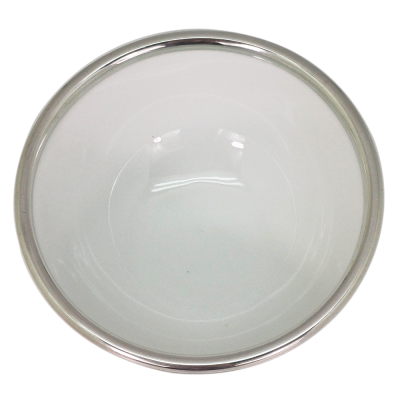 Porcelain Rice Bowl w/Pewter Décor